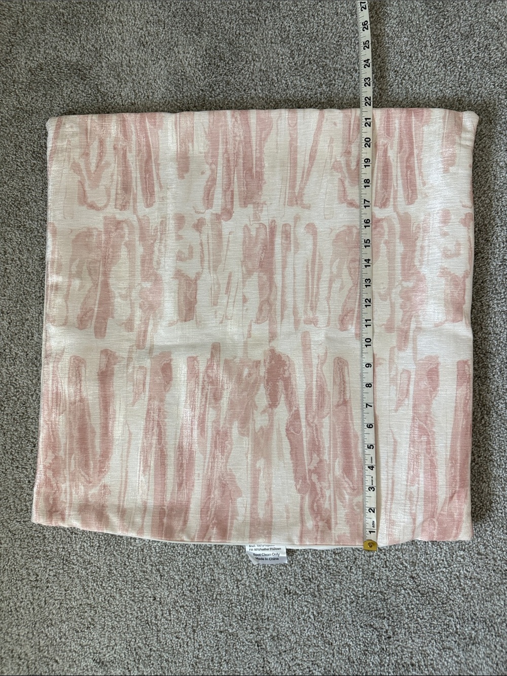 Pastel Pink Brushstroke Decorative Pillow Cover